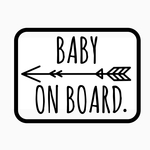 Hachi8sticker☆ 『BABY ON BOARD』 ☆ステッカー （１アロータイプ）