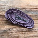 革花のブローチ 金具3.5cm 薄紫b