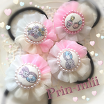 パステルフラワーヘアゴムミニ