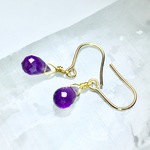 Amethyst. 天然石アメジストピアス