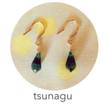 みどりがさわやか！シンプルスワロフスキーのピアス