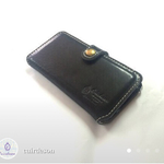 ☆ラッキープライス☆ CU170BK　iPhone6/iPhone6s スマホケース ブラック×モスグリーン 本革