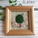 春の風景 刺繍 フレーム
