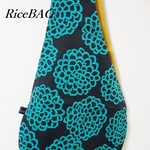 RiceBAG ダリア（黒地にグリーン）：内ポケット付き