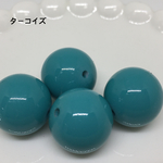 アクリルビーズ 12㎜ 6粒  ターコイズ
