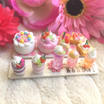 お得に♪ ミニチュア♡いちご・ぶどう スイーツセット♡
