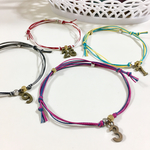 新作)2トーンcolor＊大人カジュアル＊ナンバーアンクレットorブレスレット＊1本530円