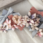 Ribbon on Ribbonバレッタ/romantic gray
