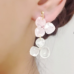 2色の紫陽花イヤリング.ピアス
