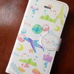「世界一周」/ iPhone & Android対応 手帳型スマホケース ＜受注制作・送料無料＞