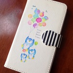 「ふわり」/ iPhone & Android対応 手帳型スマホケース ＜受注制作・送料無料＞