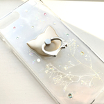 ayachooo〇様専用♡ねことかすみ草 しっぽ ローズゴールド(ねこ)iPhone６