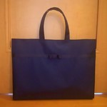 再販 レッスンバッグO お受験 通学 紺ダブルリボン ナイロン HandmadeTakako