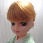 リカちゃん　着物　薄緑・無地