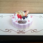 フルーツ盛り盛りピンクムースケーキ☆