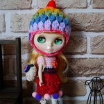 よしえ屋111[レインボーピクシーワンピ3点セット]ブライス アウトフィット Blythe