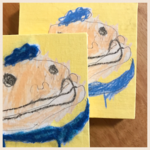 いとメモライトmini-illust  こどもの絵でファブリックパネル
