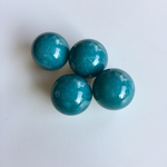 アクリルビーズ アースカラー ターコイズブルー 16mm 4個入り