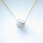 Pavet Ball Necklase Crystal