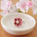 桜のひとつぶリング*つまみ細工