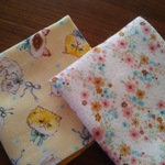 お名前スタンプ押 します♪ガーゼハンカチ2枚セット 女の子