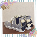 【S～L】リボンいっぱいハイカットスニーカー