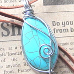 ★ターコイズDesignペンダント～Drop～silver