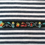ドイツファーベミクス 刺繍リボン 1m-消防士 ブラック