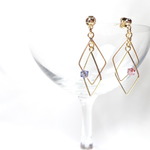 再販◇ ひし形◇thin line　ピアス