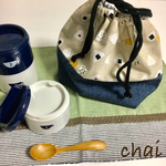 ◇数量限定◇おにぎり柄のお弁当袋 巾着にも
