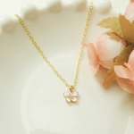 💛極小桜💛*K14GF***N200*高品質ピンクシェルAAA☆桜プチネックレス