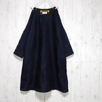 ネイビー☆リネン【長袖】ワンピース