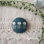 「再販」北欧風お花の刺繍ブローチ