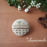 春の訪れ・刺繍ブローチ