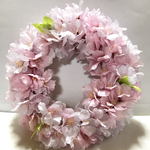 再販！小さな春色桜のリース