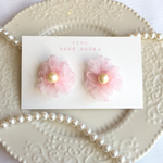 お花ピアス(ピンク)♡送料込み