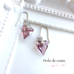 シンプルゴージャスなスワロ縦長♡ピアス/イヤリング