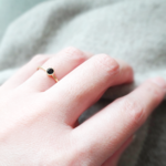 black swarovski ring