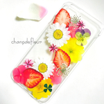 素敵な春の思い出押し花フルーツiPhoneケース