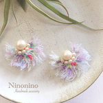 ふわふわピアス♡パステル