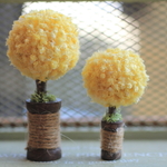 もふもふトピアリー ミニとちびのセット　ミモザ
