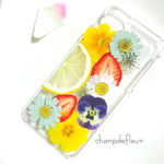 ビオラのフレッシュフラワー押し花iPhoneケース