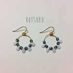 わっかのチェコビーズピアス*。