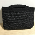 専用♪大きめ コットンバッグ ブラック×グレー 楕円底