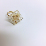 送料無料！【white】かすみ草リング