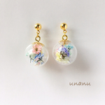 パステル＊かすみ草ピアス/イヤリング