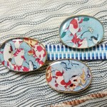 浮世絵帯留め　金魚づくし