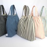 《mariko1403様オーダー品》おばあちゃんの知恵袋　デニム風プリント、ロンドンストライプ