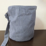 ヒッコリーデニムのショルダー　ブルー