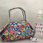 🌺紅型柄🌺お弁当箱入れ  折りたたみバック(小)